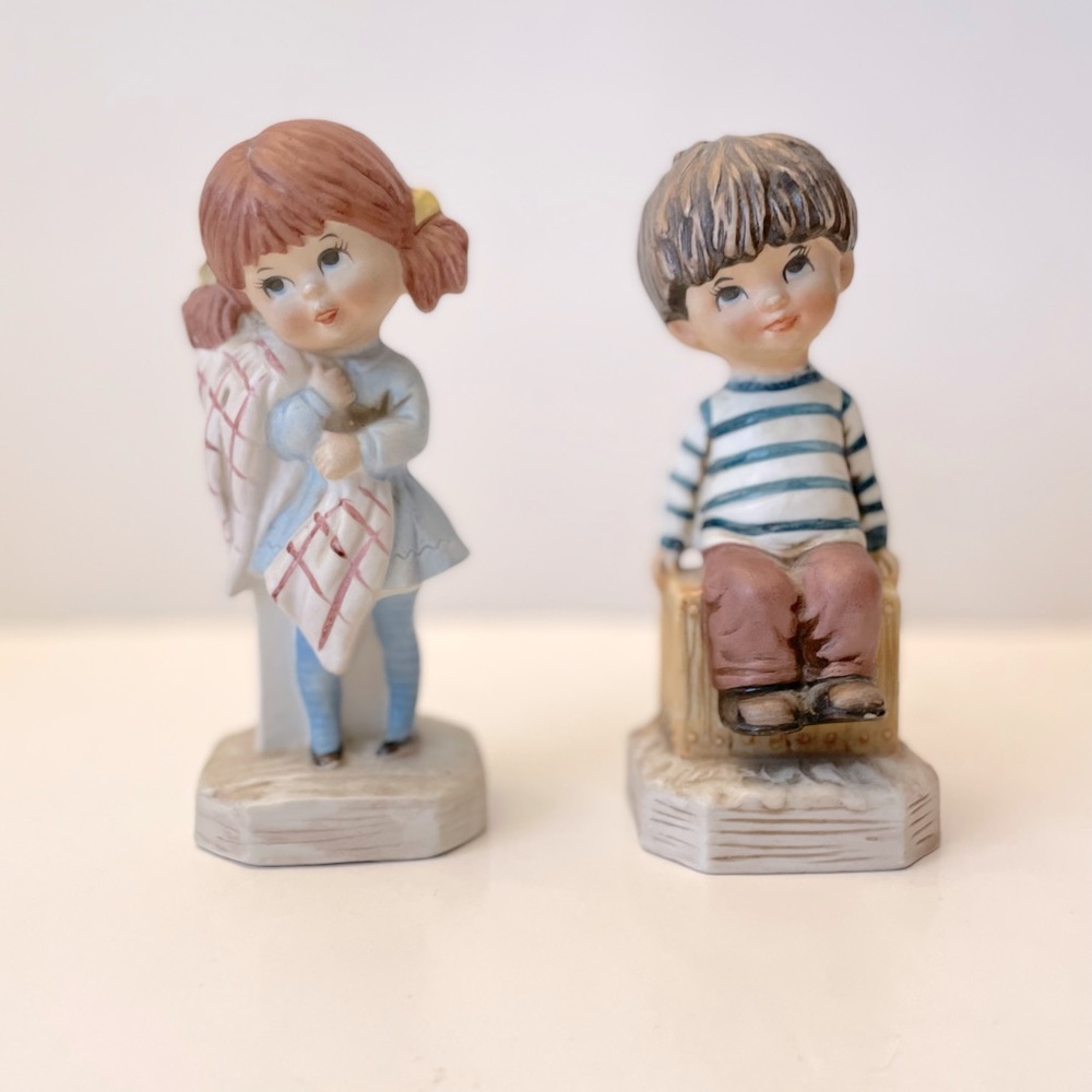 Vintage Moppets Boy And Girl Figurines